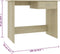 vidaXL - Bureau - 100x50x76 - cm - bewerkt - hout - gerookt - eikenkleurig