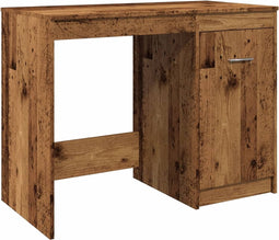 vidaXL - Bureau - 100x50x76 - cm - bewerkt - hout - oud - houtkleurig