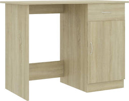 vidaXL - Bureau - 100x50x76 - cm - bewerkt - hout - sonoma - eikenkleurig