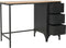 vidaXL - Bureau - 100x50x76 - cm - massief - vurenhout - en - staal