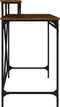 vidaXL - Bureau - 100x50x90 - cm - bewerkt - hout - en - ijzer - bruin - eikenkleur