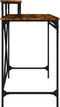 vidaXL - Bureau - 100x50x90 - cm - bewerkt - hout - en - ijzer - gerookt - eikenkleurig