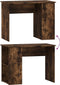 vidaXL - Bureau - 100x55x75 - cm - bewerkt - hout - gerookt - eikenkleurig