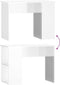 vidaXL - Bureau - 100x55x75 - cm - bewerkt - hout - hoogglans - wit