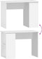 vidaXL - Bureau - 100x55x75 - cm - bewerkt - hout - wit