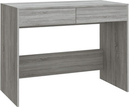 vidaXL - Bureau - 101x50x76,5 - cm - bewerkt - hout - grijs - sonoma - eikenkleurig