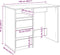 vidaXL - Bureau - 102x50x75 - cm - bewerkt - hout - artisanaal - eikenkleurig