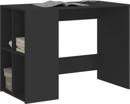 vidaXL - Bureau - 102x50x75 - cm - bewerkt - hout - zwart