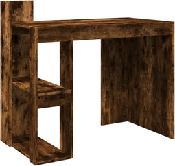 vidaXL - Bureau - 103,5x56,5x94 - cm - bewerkt - hout - gerookt - eikenkleurig