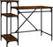 vidaXL - Bureau - 105x50x90 - cm - bewerkt - hout - en - ijzer - gerookt - eikenkleur