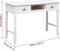 vidaXL - Bureau - 108x45x76 - cm - massief - paulowniahout - wit