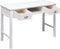 vidaXL - Bureau - 108x45x76 - cm - massief - paulowniahout - wit