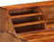 vidaXL - Bureau - 110x50x94 - cm - massief - sheeshamhout - en - staal