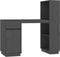 vidaXL - Bureau - 110x53x117 - cm - massief - grenenhout - grijs