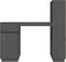 vidaXL - Bureau - 110x53x117 - cm - massief - grenenhout - grijs
