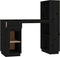 vidaXL - Bureau - 110x53x117 - cm - massief - grenenhout - zwart