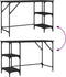 vidaXL - Bureau - 120x50x75 - cm - metaal - en - bewerkt - hout - zwart