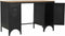 vidaXL - Bureau - 120x50x76 - cm - massief - vurenhout - en - staal