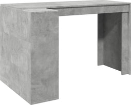 vidaXL - Bureau - 123,5x73,5x75 - cm - bewerkt - hout - betongrijs