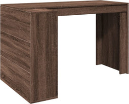 vidaXL - Bureau - 123,5x73,5x75 - cm - bewerkt - hout - bruin - eikenkleurig