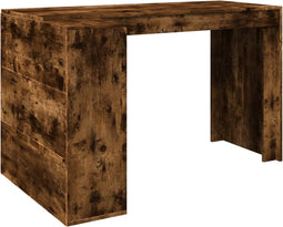vidaXL - Bureau - 123,5x73,5x75 - cm - bewerkt - hout - gerookt - eikenkleurig