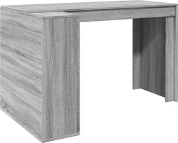 vidaXL - Bureau - 123,5x73,5x75 - cm - bewerkt - hout - grijs - sonoma - eikenkleurig