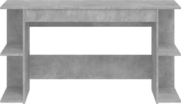 vidaXL - Bureau - 140x50x75 - cm - bewerkt - hout - betongrijs
