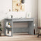 vidaXL - Bureau - 140x50x75 - cm - bewerkt - hout - betongrijs