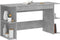vidaXL - Bureau - 140x50x75 - cm - bewerkt - hout - betongrijs