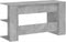 vidaXL - Bureau - 140x50x75 - cm - bewerkt - hout - betongrijs
