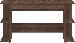vidaXL - Bureau - 140x50x75 - cm - bewerkt - hout - bruin - eikenkleur