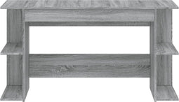 vidaXL - Bureau - 140x50x75 - cm - bewerkt - hout - grijs - sonoma - eikenkleurig