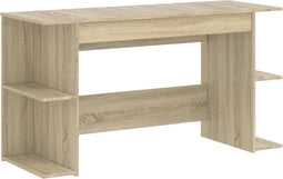 vidaXL - Bureau - 140x50x75 - cm - bewerkt - hout - sonoma - eikenkleurig