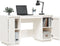 vidaXL - Bureau - 140x50x75 - cm - massief - grenenhout - wit