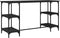vidaXL - Bureau - 140x50x75 - cm - metaal - en - bewerkt - hout - zwart