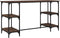vidaXL - Bureau - 140x50x75 - cm - metaal - en - bewerkt - hout - bruin - eikenkleur