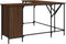 vidaXL - Bureau - 141x141x75 - cm - bewerkt - hout - bruin - eikenkleur