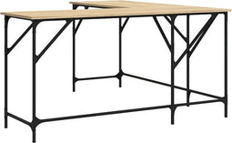 vidaXL - Bureau - 149x149x75 - cm - bewerkt - hout - sonoma - eikenkleurig