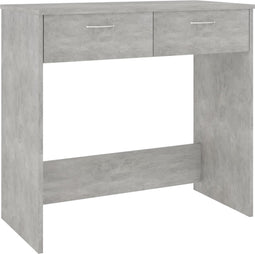 vidaXL - Bureau - 80x40x75 - cm - bewerkt - hout - betongrijs