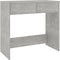 vidaXL - Bureau - 80x40x75 - cm - bewerkt - hout - betongrijs