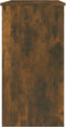 vidaXL - Bureau - 80x40x75 - cm - bewerkt - hout - gerookt - eikenkleurig