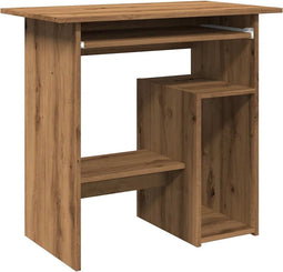 vidaXL - Bureau - 80x45x74 - cm - bewerkt - hout - artisanaal - eikenkleur