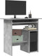 vidaXL - Bureau - 80x45x74 - cm - bewerkt - hout - betongrijs