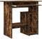 vidaXL - Bureau - 80x45x74 - cm - bewerkt - hout - gerookt - eikenkleurig
