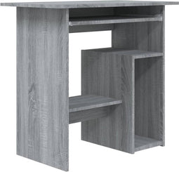 vidaXL - Bureau - 80x45x74 - cm - bewerkt - hout - grijs - sonoma - eikenkleurig