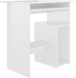 vidaXL - Bureau - 80x45x74 - cm - bewerkt - hout - hoogglans - wit