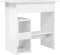 vidaXL - Bureau - 80x45x74 - cm - bewerkt - hout - hoogglans - wit