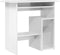 vidaXL - Bureau - 80x45x74 - cm - bewerkt - hout - hoogglans - wit