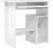 vidaXL - Bureau - 80x45x74 - cm - bewerkt - hout - hoogglans - wit
