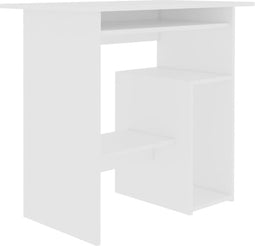 vidaXL - Bureau - 80x45x74 - cm - bewerkt - hout - wit